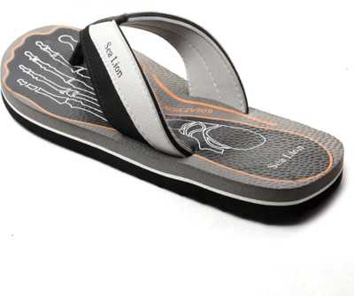 

Sea Lion Flip Flops, Black::white