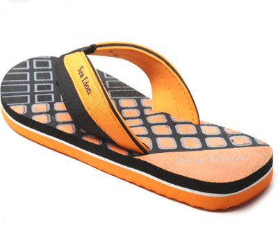 

Sea Lion Flip Flops, Orange::black