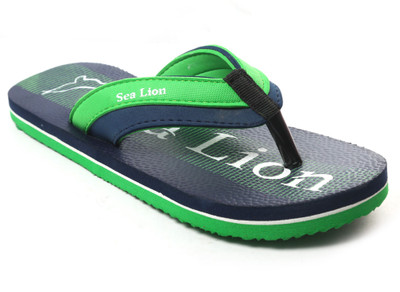 

Sea Lion Flip Flops, Black::green