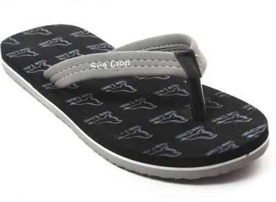 Sea Lion Flip Flops, Black::grey