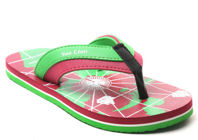 

Sea Lion Flip Flops, Red::green