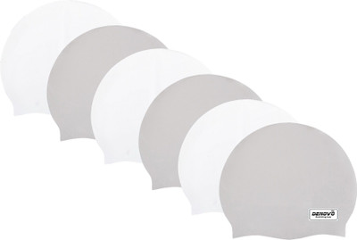 

DeNovo DeNovo (Set of 6) Ecnomical Set of Silicone Swimming Caps (Grey & White) Swimming Cap(Multicolor, Pack of 6)