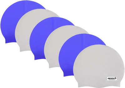 

DeNovo DeNovo (Set of 6) Ecnomical Set of Silicone Swimming Caps (Grey & Blue) Swimming Cap(Multicolor, Pack of 6)