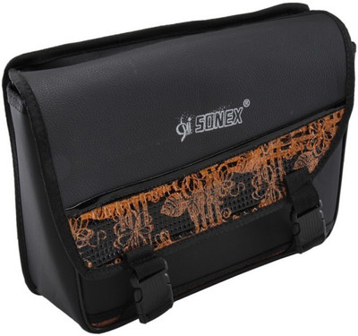 

Autofy One-side Black, Yellow Leatherette Motorbike Saddlebag(9 L)