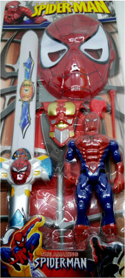 

HALO NATION Halo Nation Spiderman Action figure Play Set with Sword Mask and armor(Multicolor)