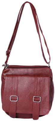 

Kreative kreative women bags Waterproof Messenger Bag(Maroon, 3 L)