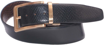 

PRUG Men Formal Black Genuine Leather Reversible Belt