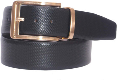 

PRUG Men Formal Black Genuine Leather Reversible Belt