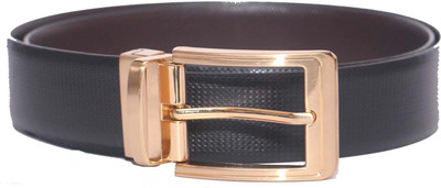 

Kiko Men Formal Black Genuine Leather Reversible Belt
