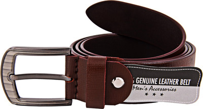 

ZINT Men Formal Brown Genuine Leather Belt