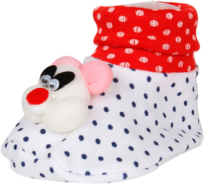 

Ole Baby Cute Faces Plush Soft Organic Cotton 3d Ole Toons 0-9 Months Booties(Toe to Heel Length - 10 cm Blue)