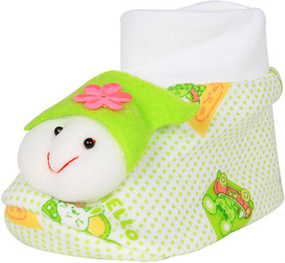 

Ole Baby Cute Faces Plush Soft Organic Cotton 3d Ole Toons 0-9 Months Booties(Toe to Heel Length - 10 cm Blue)
