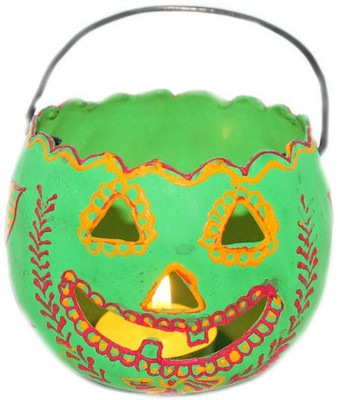 

Sarvsiddhi Handpainted Helowin T-Light Holder - Green Iron 1 - Cup Tealight Holder(Green, Pack of 1)