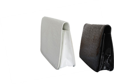 

Viva Formal Black, White Clutch