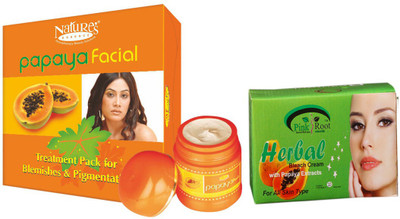 

Nature's Essence PAPAYA FACIAL KIT WITH PINK ROOT HERBAL BLEACH 250 GM(Set of 2)