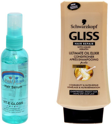 

Schwarzkopf ULTIMATE OIL ELIXIR CONDITIONER 400ML WITH PINK ROOT HAIR SERUM 100ML(Set of 2)