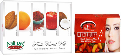 

Nature's Essence FRUIT FACIAL KIT LARGE WITH PINK ROOT MIX FRUIT BLEACH 250 GM(Set of 2)