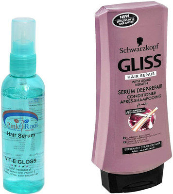 

Schwarzkopf SERUM DEEP REPAIR CONDITIONER 400ML WITH PINK ROOT HAIR SERUM 100ML(Set of 2)