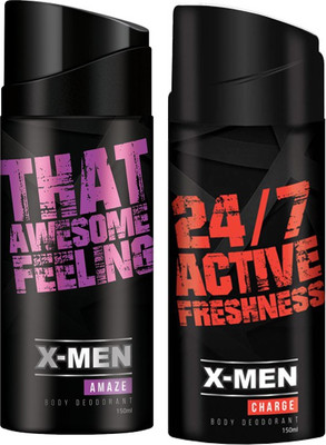 

X-Men Deodorant Spray Amaze+Charge (Pack Of 2 X 150 ml) Deodorant Spray - For Men(300 ml, Pack of 2)