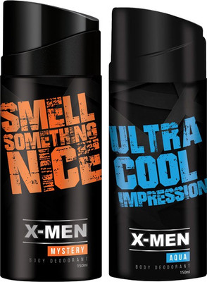 

X-Men Deodorant Spray Mystery+Aqua (Pack Of 2 X 150 ml) Deodorant Spray - For Men(300 ml, Pack of 2)
