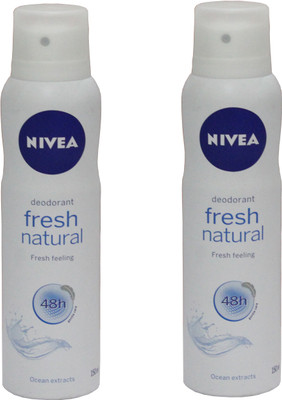 

Nivea Fresh Naturals Combo Deodorant Spray - For Women(300 ml, Pack of 2)