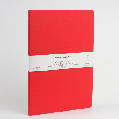 

Mypaperclip A4 Notebook(160 Plain Pages Executive Series, Red)