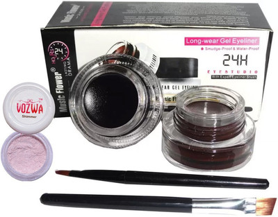 

Vozwa Light Copper Shimmer Music Flower Gel Eye Liner 6 g(Black)