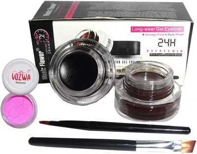 

Vozwa Pink Shimmer Music Flower Gel Eye Liner 6 g(Black)