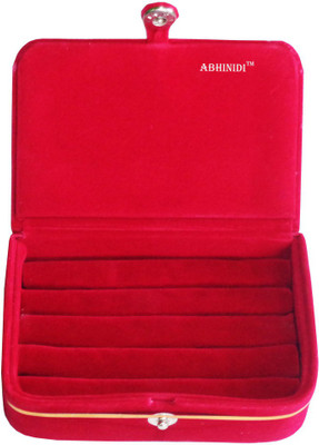 Abhinidi Set of 1 velvet Vanity case ring storage travelling folder Box Vanity Box(Maroon) available at flipkart for Rs.107