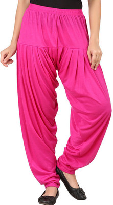 WellFitLook Solid Cotton Viscose Blend Women Harem Pants