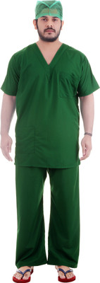 

FABUNIFORMS Scrub Set Shirt, Pant Hospital Scrub(Bottle Green XL)