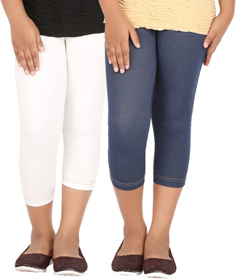 

Greenwich Jegging For Girls(Multicolor, Pack of 2, Snow white;navy