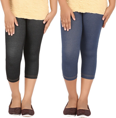 

Greenwich Jegging For Girls(Multicolor, Pack of 2, Black;navy