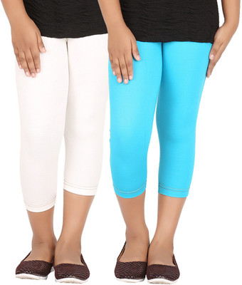 

Greenwich Jegging For Girls(Multicolor, Pack of 2, Snow white;turq