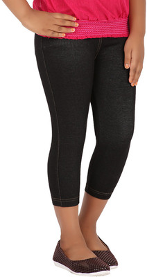 

Greenwich Jegging For Girls(Multicolor, Pack of 2, Black;turq