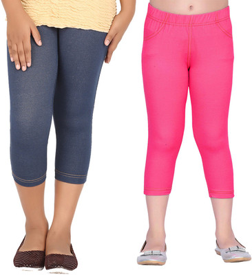 

Greenwich Jegging For Girls(Multicolor, Pack of 2, Navy;fuchsia