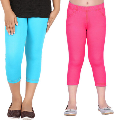 

Greenwich Jegging For Girls(Multicolor, Pack of 2, Turq;fuchsia