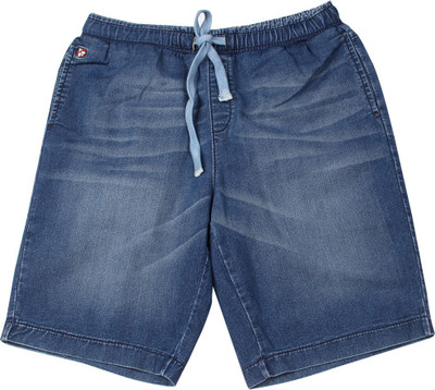 

US Polo Kids Short For Boys Casual Solid Cotton(Blue, Pack of 1, Lt blue