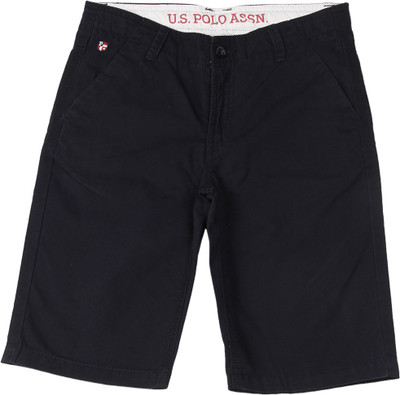 

US Polo Kids Short For Boys Casual Solid Cotton(Dark Blue, Pack of 1, Navy