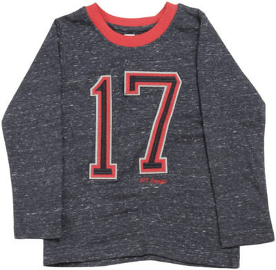 

612 League Boys Applique Cotton T Shirt(Grey, Pack of 1, Navy