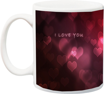 

ME&YOU Gift for Husband/Wife/Girlfriend/Boyfriend/Lover;"Special Beautiful I Love You Red HD printed Ceramic Mug(325 ml), Multicolor