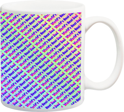

ME&YOU Gift for Father/Daddy;World Best Dad color HD printed Ceramic Mug(325 ml), Multicolor