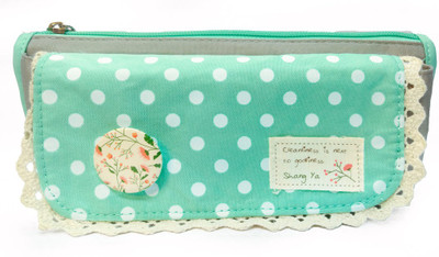 

Maurya Pustak Bhawan Shang Ya Turquoise Polka Art fabric Pencil Box(Set of 1, Multicolor)