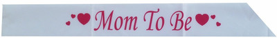 

Funcart Funcart White Mom To Be sash-pink hearts