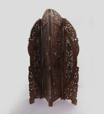 

Onlineshoppee Solid Wood Decorative Screen Partition(Free Standing, Finish Color - Brown)