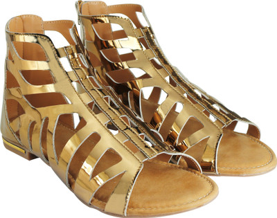 

Adorn Women Gold Flats