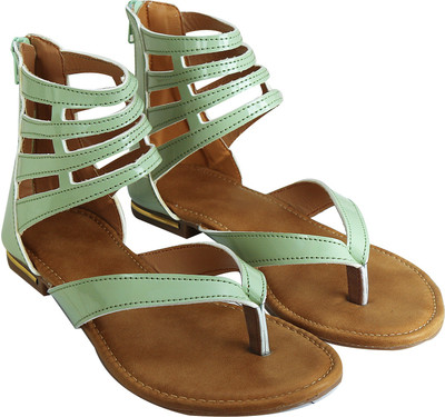 

Adorn Women Green Sandals