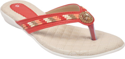 

With The Fashion Women RED Flats