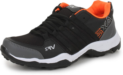 

SRV PARKER Sports Running Shoes For Men(Black, Black/orange