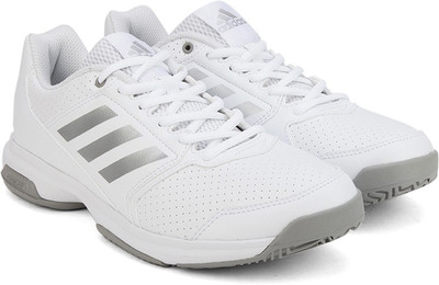 

ADIDAS ADIZERO ATTACK W Tennis Shoes For Women(White, Ftwwht/silvmt/mgsogr